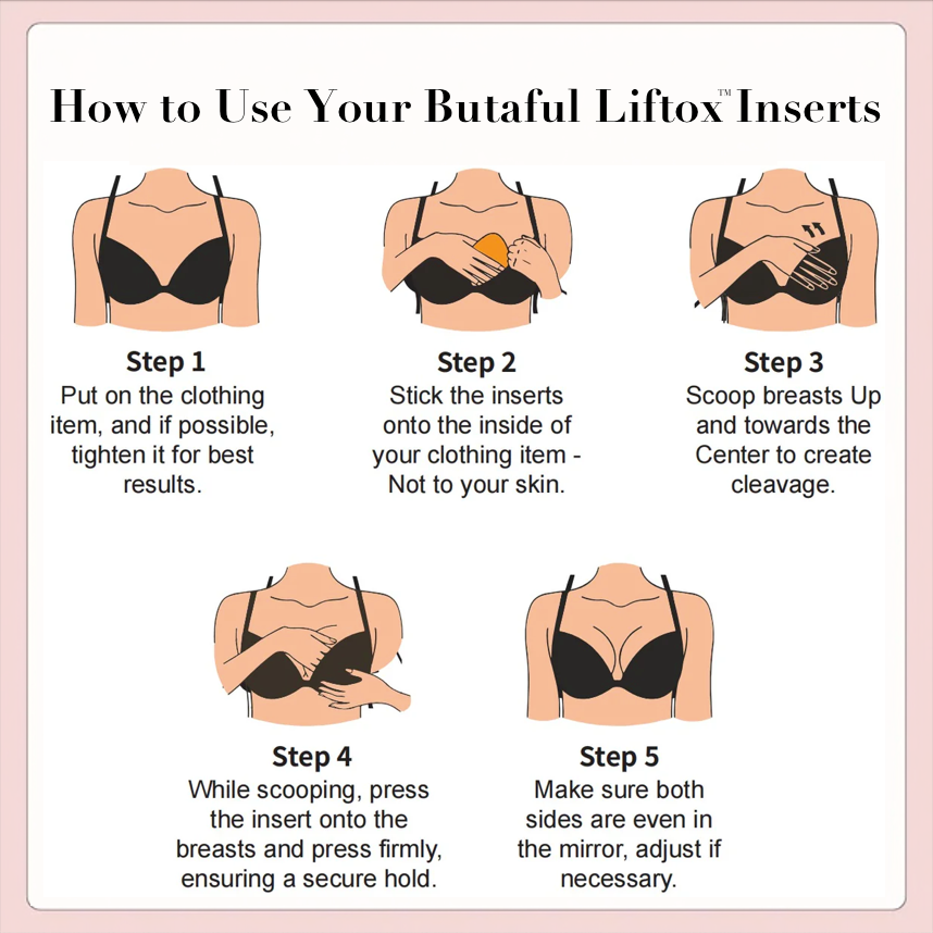 BUTAFUL Sticky Inserts – Natural Lift or Boost, Washable & Reusable, Outfit Enhancer